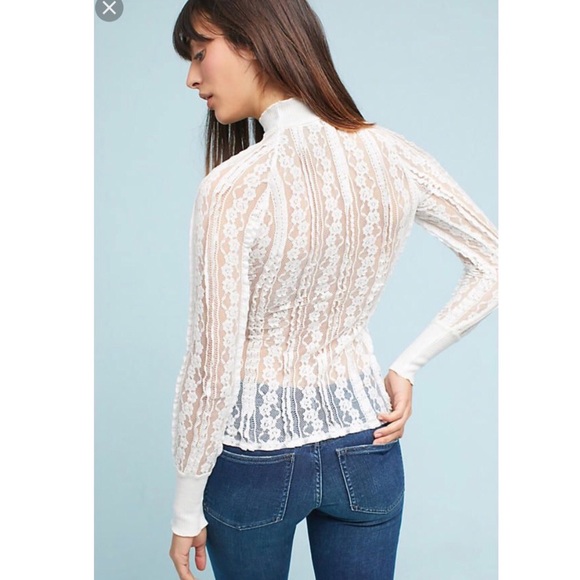 NWT Anthropologie Pure Good Lace Top - Picture 2 of 2